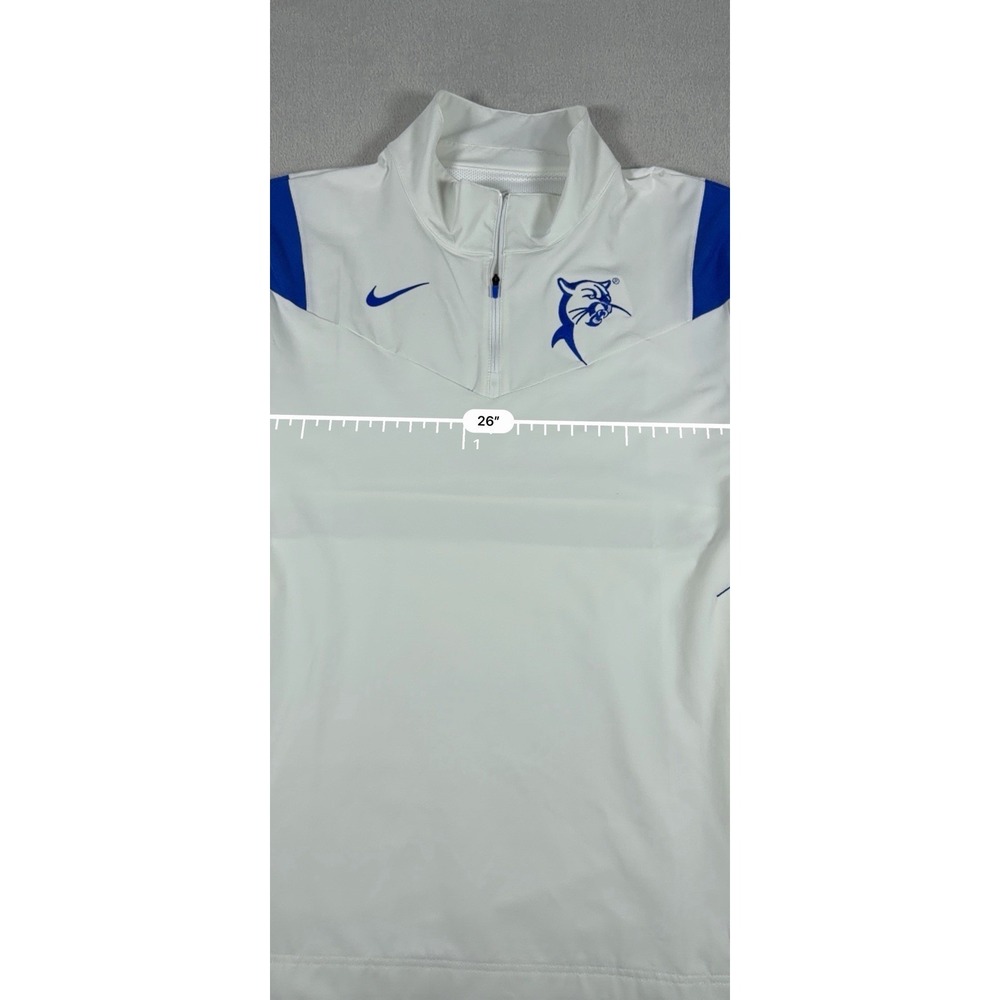 Nike Team Quarter-Zip Pullover Jacket White Blue Mens XL Dri-FIT - Picture 8 of 16
